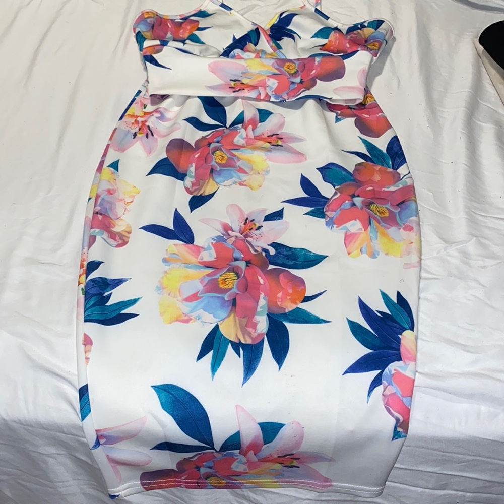 floral crop top & skirt two coord